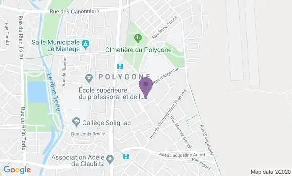 Localisation Banque Postale Agence de Strasbourg Lizé