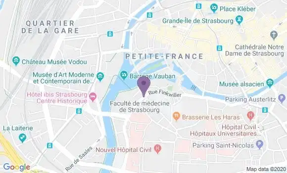 Localisation Banque Postale Agence de Strasbourg Finkwiller