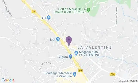 Localisation Société Générale Agence de Marseille La Valentine