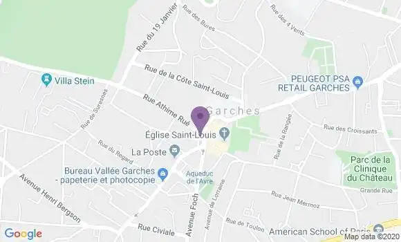 Localisation LCL Agence de Garches