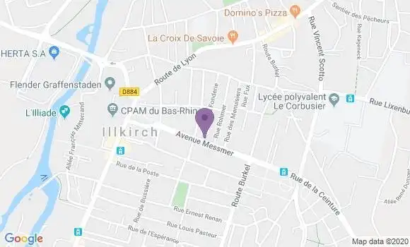 Localisation Banque Postale Agence de Strasbourg Fonderie