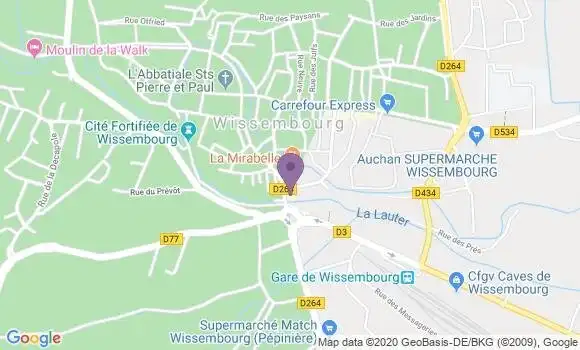 Localisation Banque Postale Agence de Wissembourg