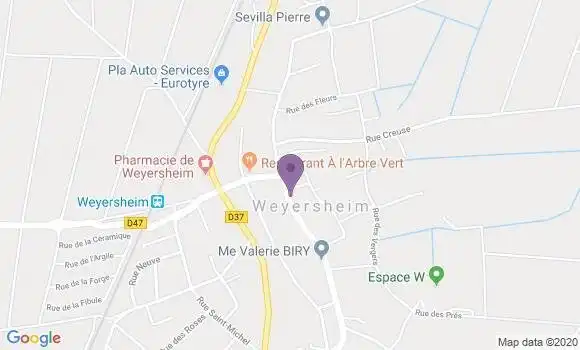 Localisation Banque Postale Agence de Weyersheim