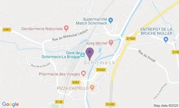 Localisation Banque Postale Agence de Schirmeck
