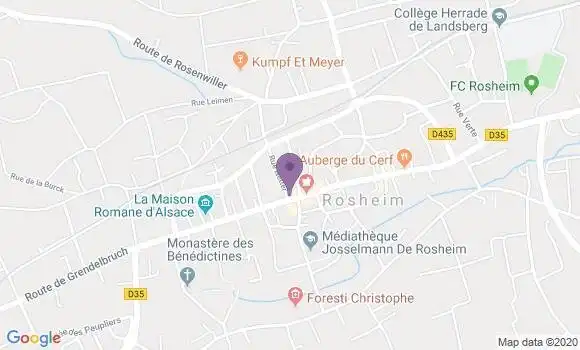 Localisation Banque Postale Agence de Rosheim