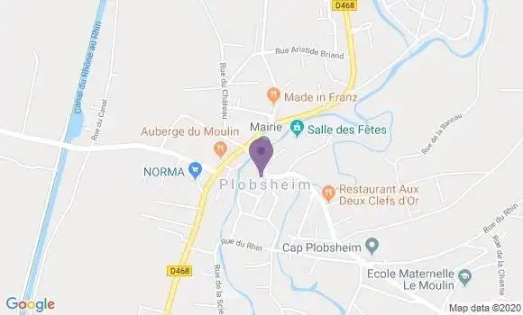 Localisation Banque Postale Agence de Plobsheim