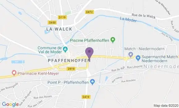Localisation Banque Postale Agence de Pfaffenhoffen