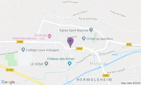 Localisation Banque Postale Agence de Mutzig