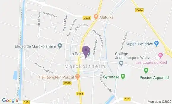 Localisation Banque Postale Agence de Marckolsheim