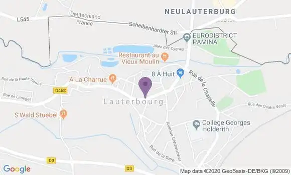 Localisation Banque Postale Agence de Lauterbourg
