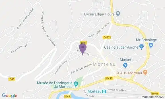 Localisation LCL Agence de Morteau