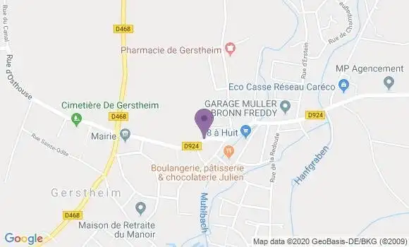 Localisation Banque Postale Agence de Gerstheim