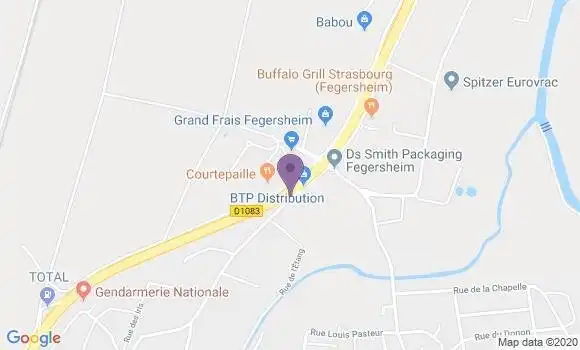 Localisation Banque Postale Agence de Fegersheim