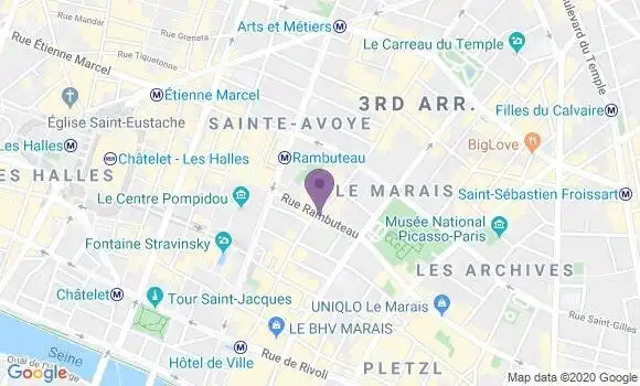 Localisation LCL Agence de Paris Rambuteau