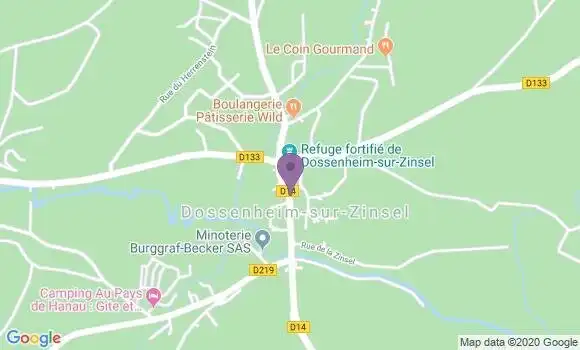 Localisation Banque Postale Agence de Dossenheim sur Zinsel