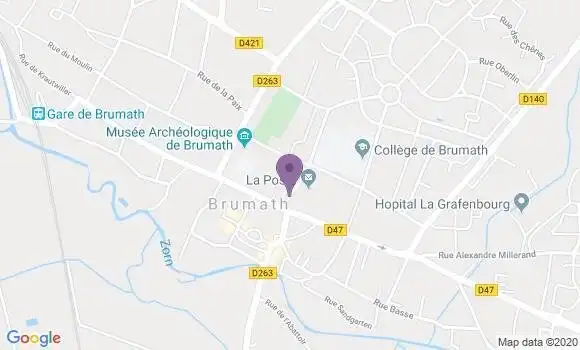 Localisation Banque Postale Agence de Brumath