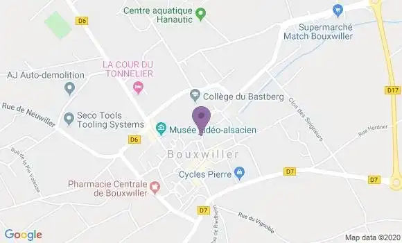 Localisation Banque Postale Agence de Bouxwiller