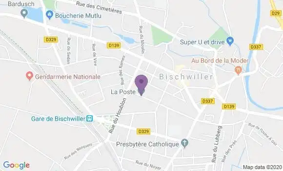 Localisation Banque Postale Agence de Bischwiller