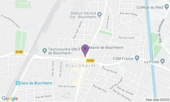 Localisation Banque Postale Agence de Bischheim Cheval Blanc