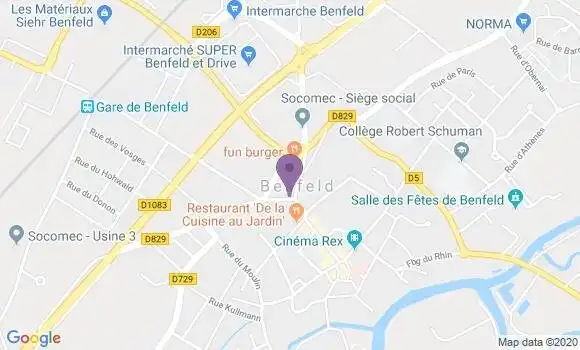 Localisation Banque Postale Agence de Benfeld