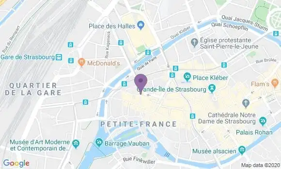 Localisation Banque Postale Agence de Strasbourg 22 Novembre