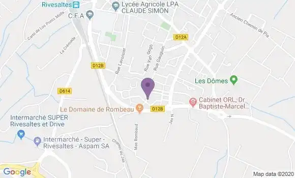 Localisation Banque Postale Agence de Perpignan le Vernet Polygone