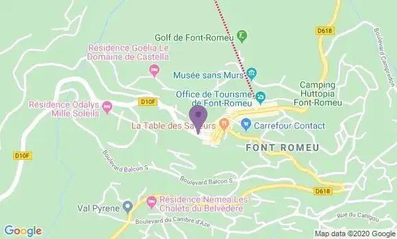 Localisation Banque Postale Agence de Font Romeu Odeillo Via
