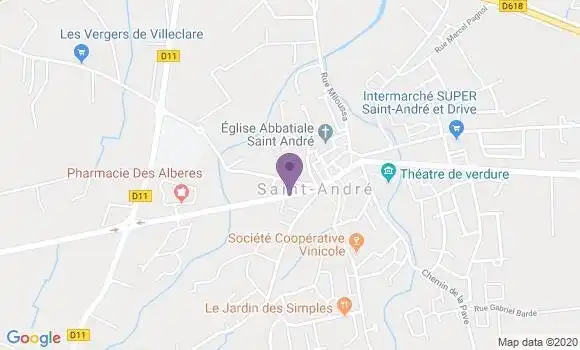 Localisation Banque Postale Agence de Saint André