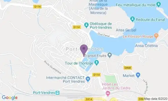 Localisation Banque Postale Agence de Port Vendres
