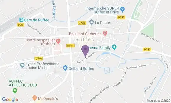 Localisation LCL Agence de Ruffec