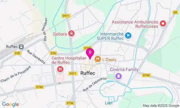 Localisation LCL Agence de Ruffec