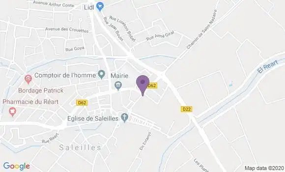 Localisation Banque Postale Agence de Cabestany