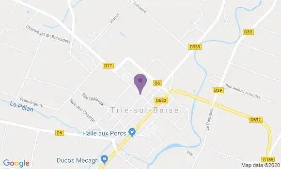 Localisation Banque Postale Agence de Trie sur Baise
