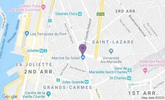 Localisation Société Générale Agence de Marseille Marceau