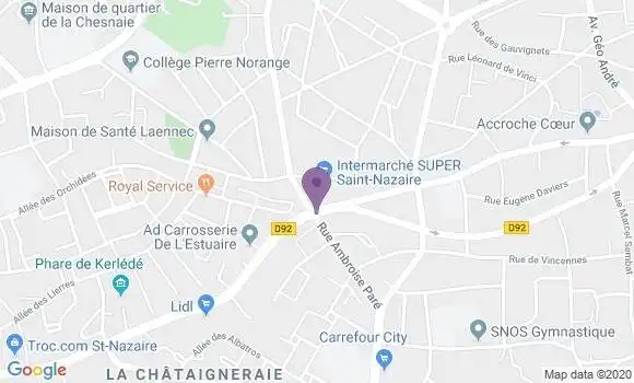 Localisation LCL Agence de Saint Nazaire Kerbrun