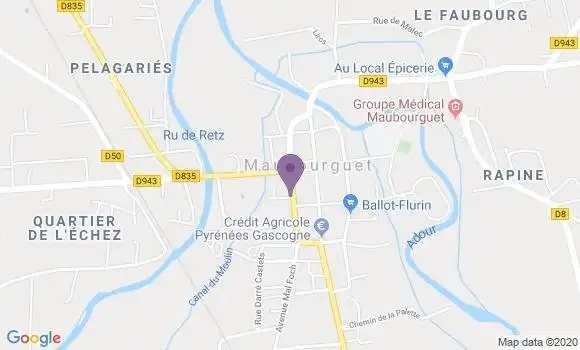 Localisation Banque Postale Agence de Maubourguet