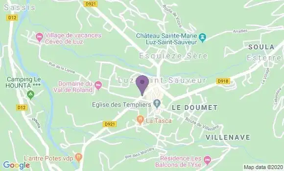 Localisation Banque Postale Agence de Luz Saint Sauveur