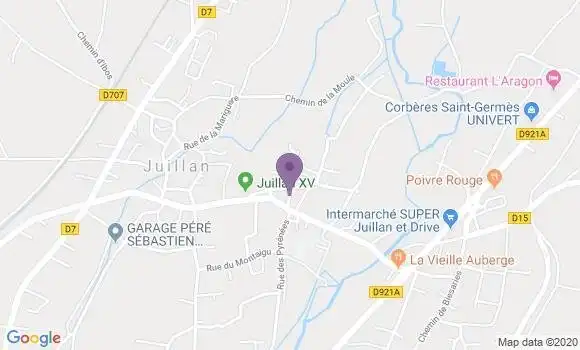 Localisation Banque Postale Agence de Juillan