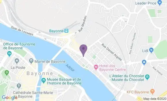 Localisation Banque Postale Agence de Bayonne Saint Esprit