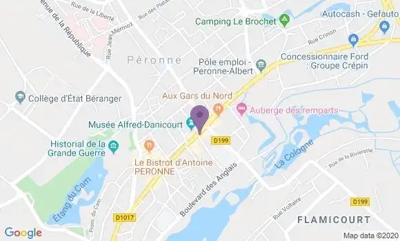 Localisation LCL Agence de Péronne