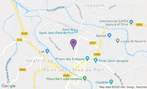 Localisation Banque Postale Agence de Saint Jean Pied de Port