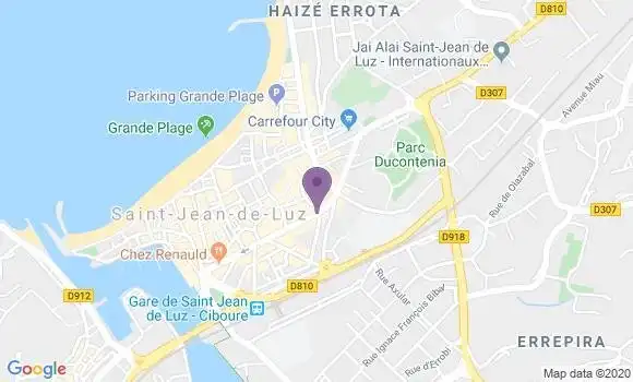 Localisation Banque Postale Agence de Saint Jean de Luz