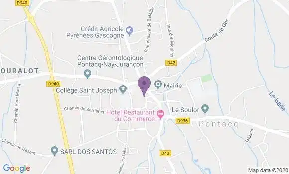 Localisation Banque Postale Agence de Pontacq