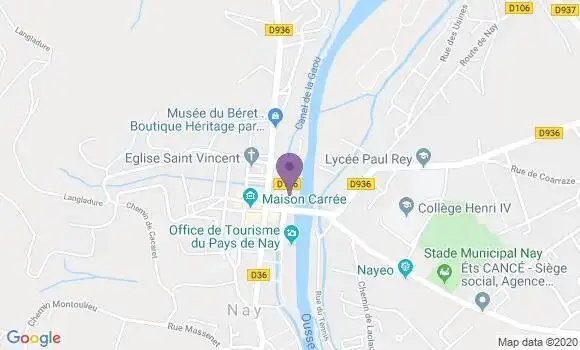 Localisation Banque Postale Agence de Nay