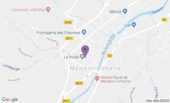 Localisation Banque Postale Agence de Mauléon Soule