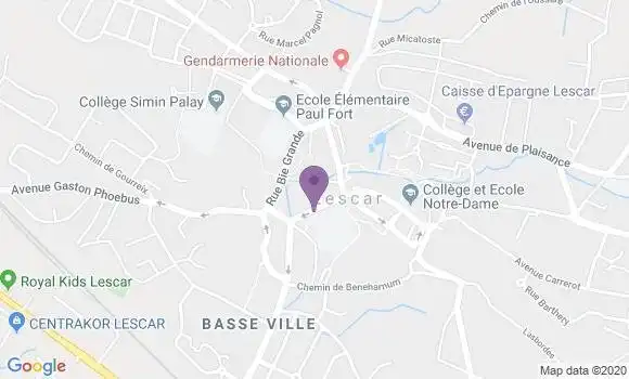 Localisation Banque Postale Agence de Lescar