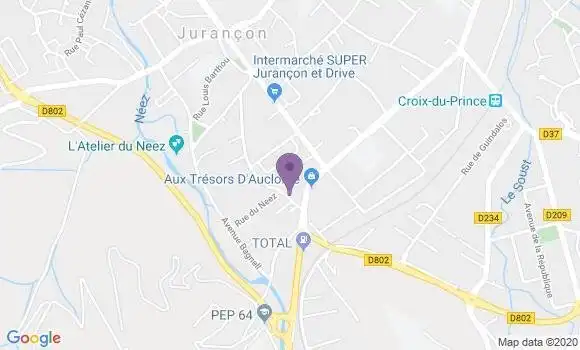 Localisation Banque Postale Agence de Billère République