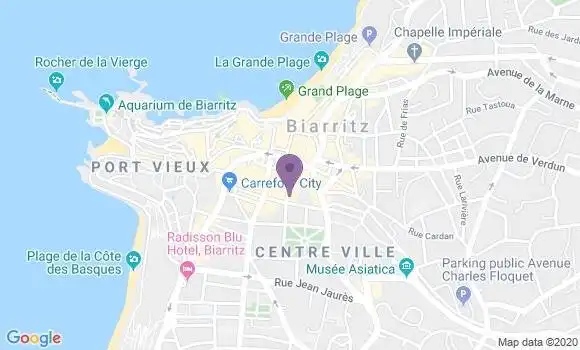 Localisation Banque Postale Agence de Biarritz