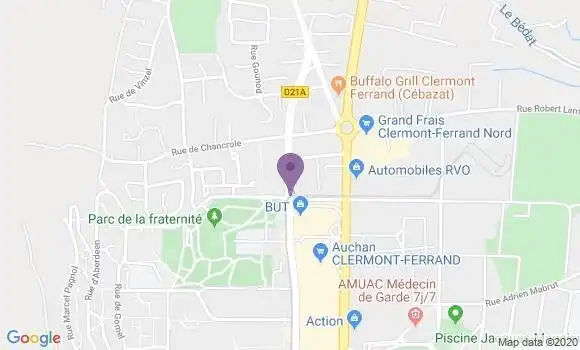 Localisation Banque Postale Agence de Clermont Ferrand Neyrat