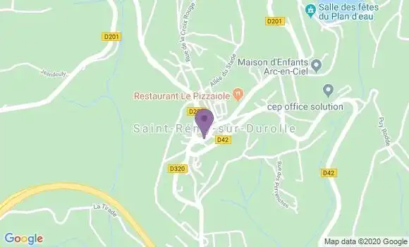 Localisation Banque Postale Agence de Saint Rémy sur Durolle